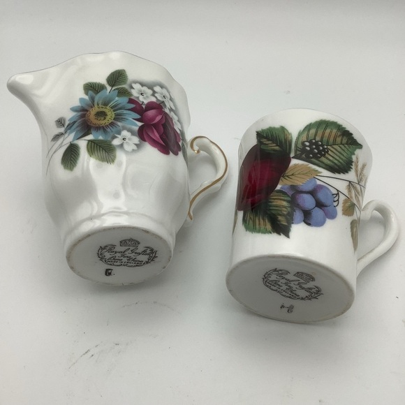 Vintage Royal Grafton England Fine Bone China Pitcher and Demitasse Cup - Picture 7 of 9